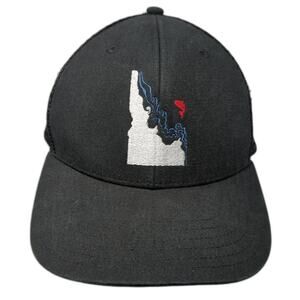Idaho Rivers United Snapback Trucker Hat Black One Size Embroidered Known Supply